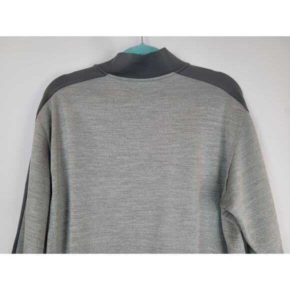 Nike Golf Mens Pullover Mock Neck Dri-Fit 1/4 Zip Sweatshirt Heather Gray Size L - Picture 10 of 13